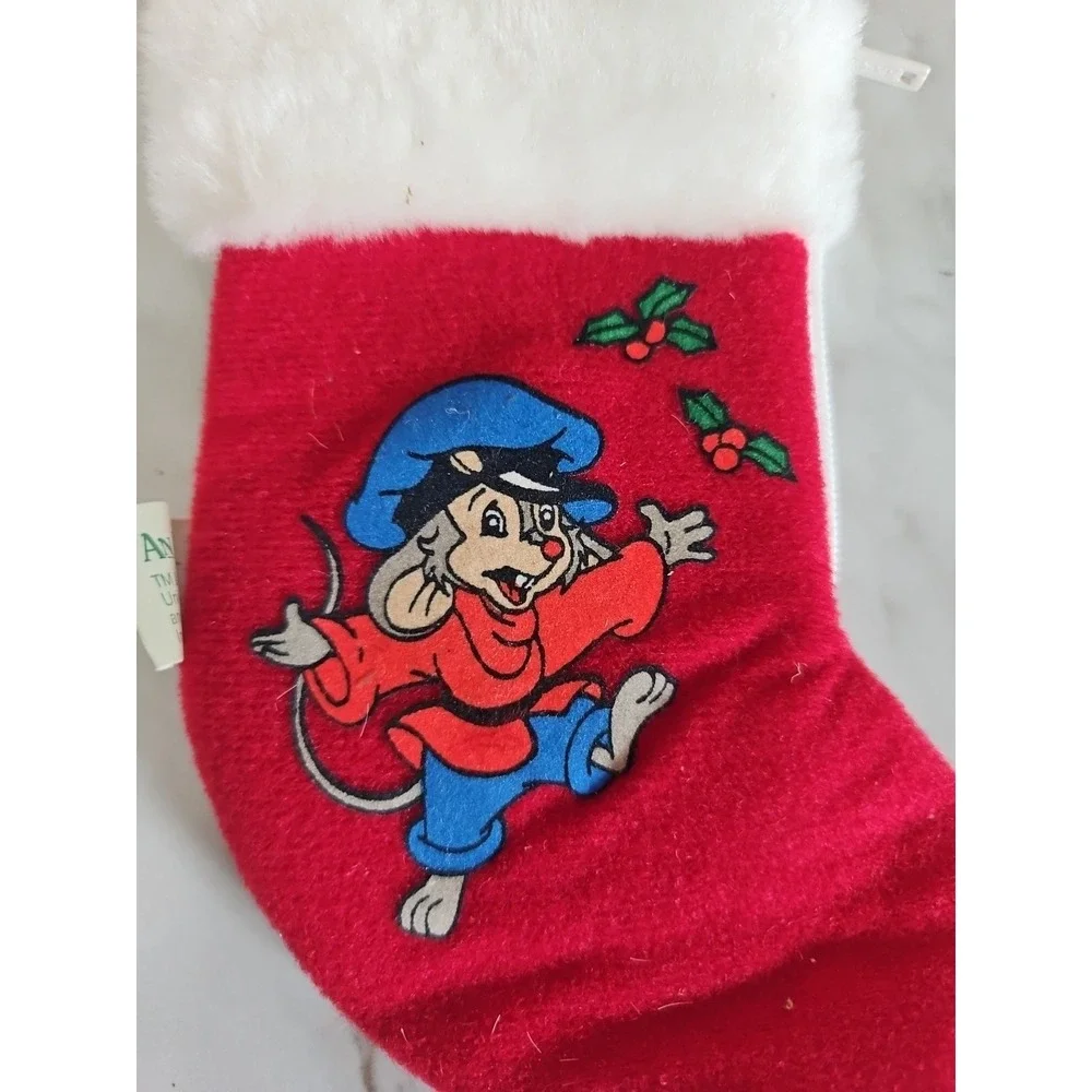 Vtg An American Tail 1986 McDonalds Sears Fievel‎ the Mouse Christmas Stocking